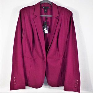 Lane Bryant fall career blazer berry wine size 22